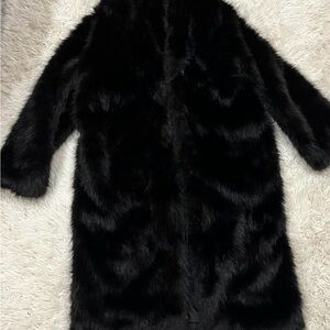 Black Faux Fur Coat